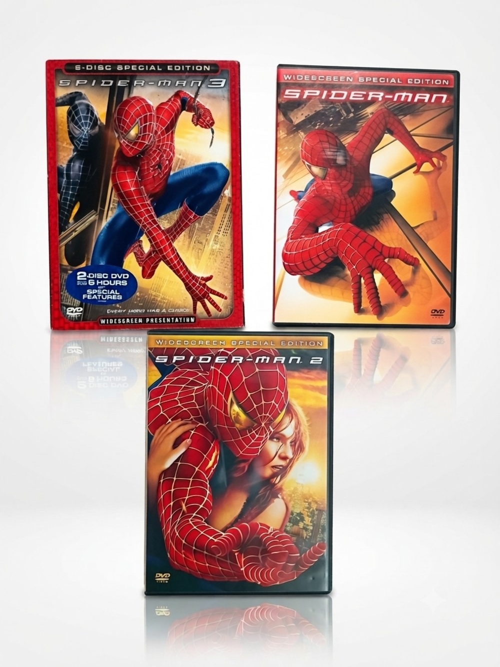 Spider-Man DVD Bundle - Red & Blue Covers Most Popular Super Hero This Summer!!!